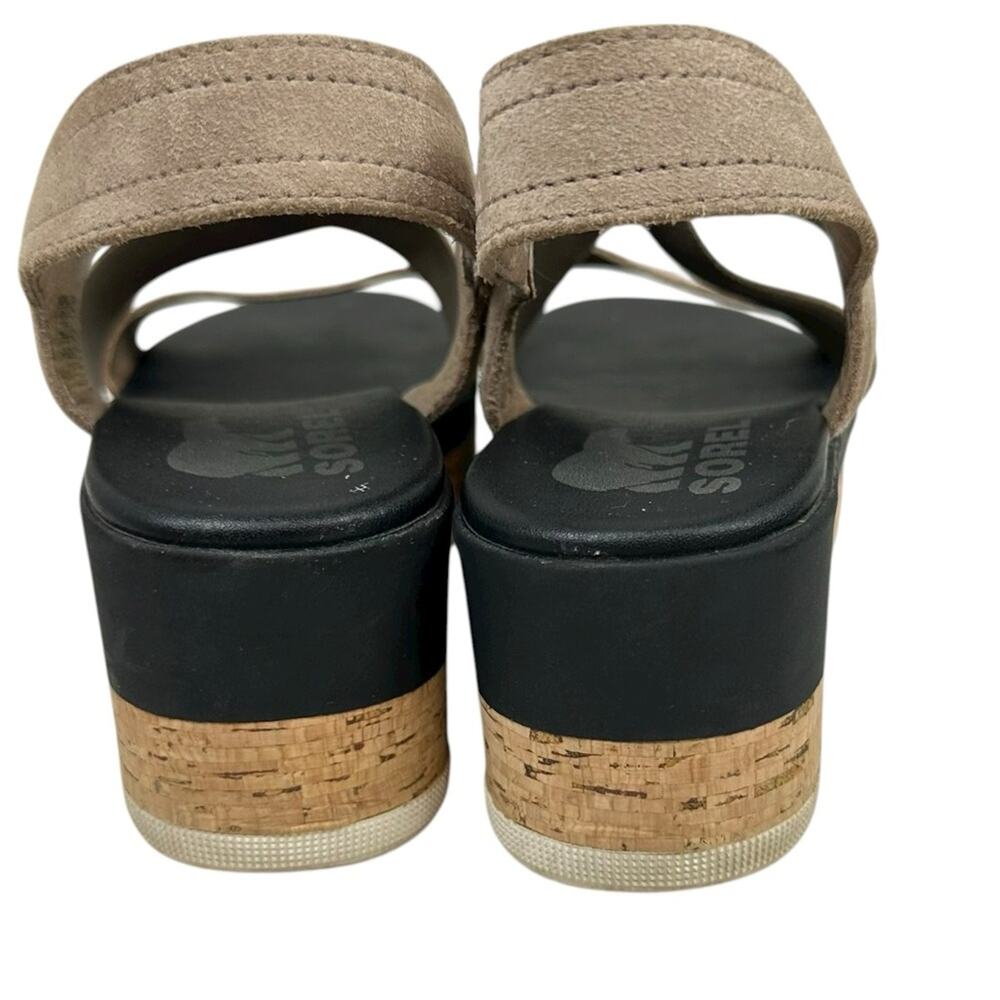 SOREL Cameron Platform Slingback Leather Sandals Size 6.5 - Picture 5 of 8